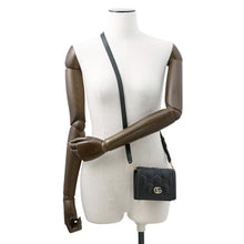 将图像加载到图库查看器中，GUCCI GGQuilted Shoulder Bag Black723777 Leather Size Mini

