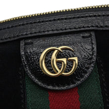 Load image into Gallery viewer, GUCCI Ophidia GG Handbag Black524533 Suede leather
