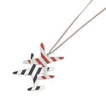 Load image into Gallery viewer, CHANEL Airline Necklace Red/Blue/White Metal
