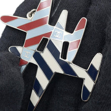 Load image into Gallery viewer, CHANEL Airline Necklace Red/Blue/White Metal
