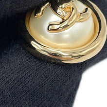 Load image into Gallery viewer, CHANEL CC Logo Faux Pearl EarringsABD690 Gold Plated Faux Pearl

