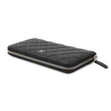 Load image into Gallery viewer, CHANEL Matelasse Zip Around Long Wallet BlackA50097 Caviar Leather
