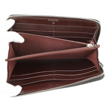 将图像加载到图库查看器中，CHANEL Matelasse Zip Around Long Wallet BlackA50097 Caviar Leather
