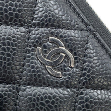 Load image into Gallery viewer, CHANEL Matelasse Zip Around Long Wallet BlackA50097 Caviar Leather

