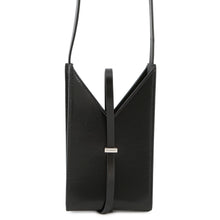 将图像加载到图库查看器中，Givenchy Cutout Phone Holder Shoulder Bag Black Leather Size Mini
