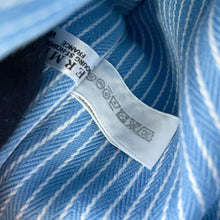 将图像加载到图库查看器中，HERMES Les Cabans Flat Pouch Blue Cotton Size PM
