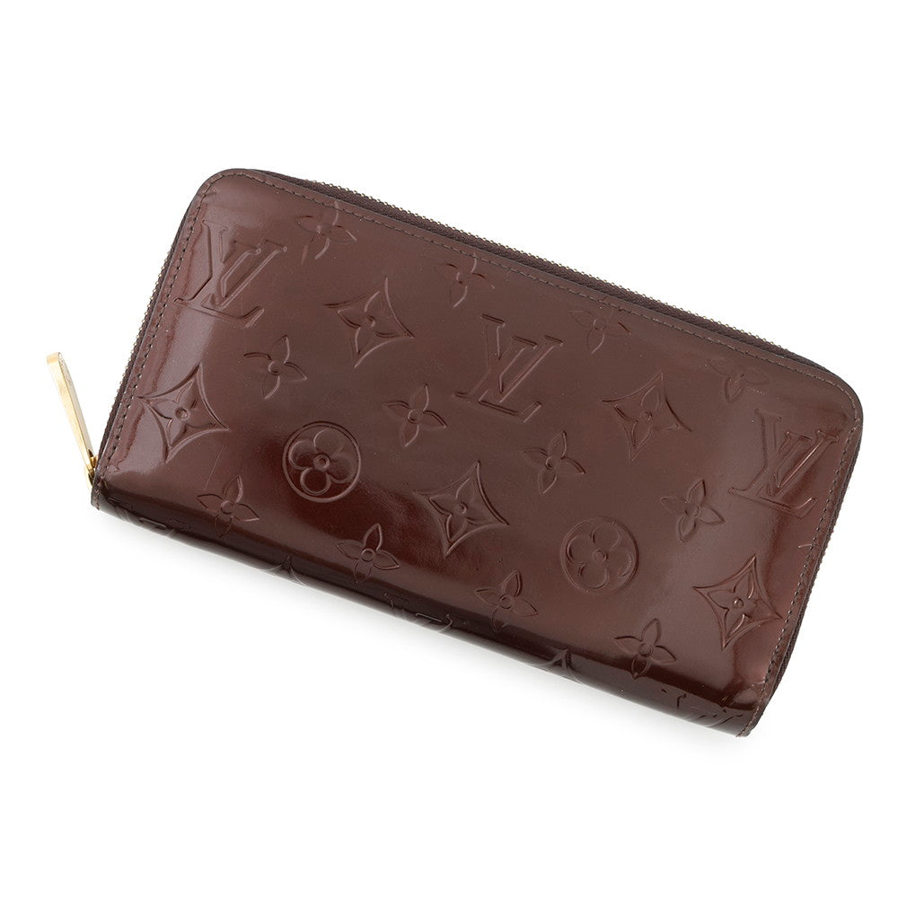 LOUIS VUITTON ★Zippy Wallet AmaranteM93522 Monogram Vernis Leather