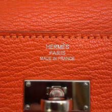 Load image into Gallery viewer, HERMES Kelly wallet Orange Chevre Myzore Goatskin
