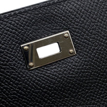 将图像加载到图库查看器中，HERMES Kelly wallet Black Epsom
