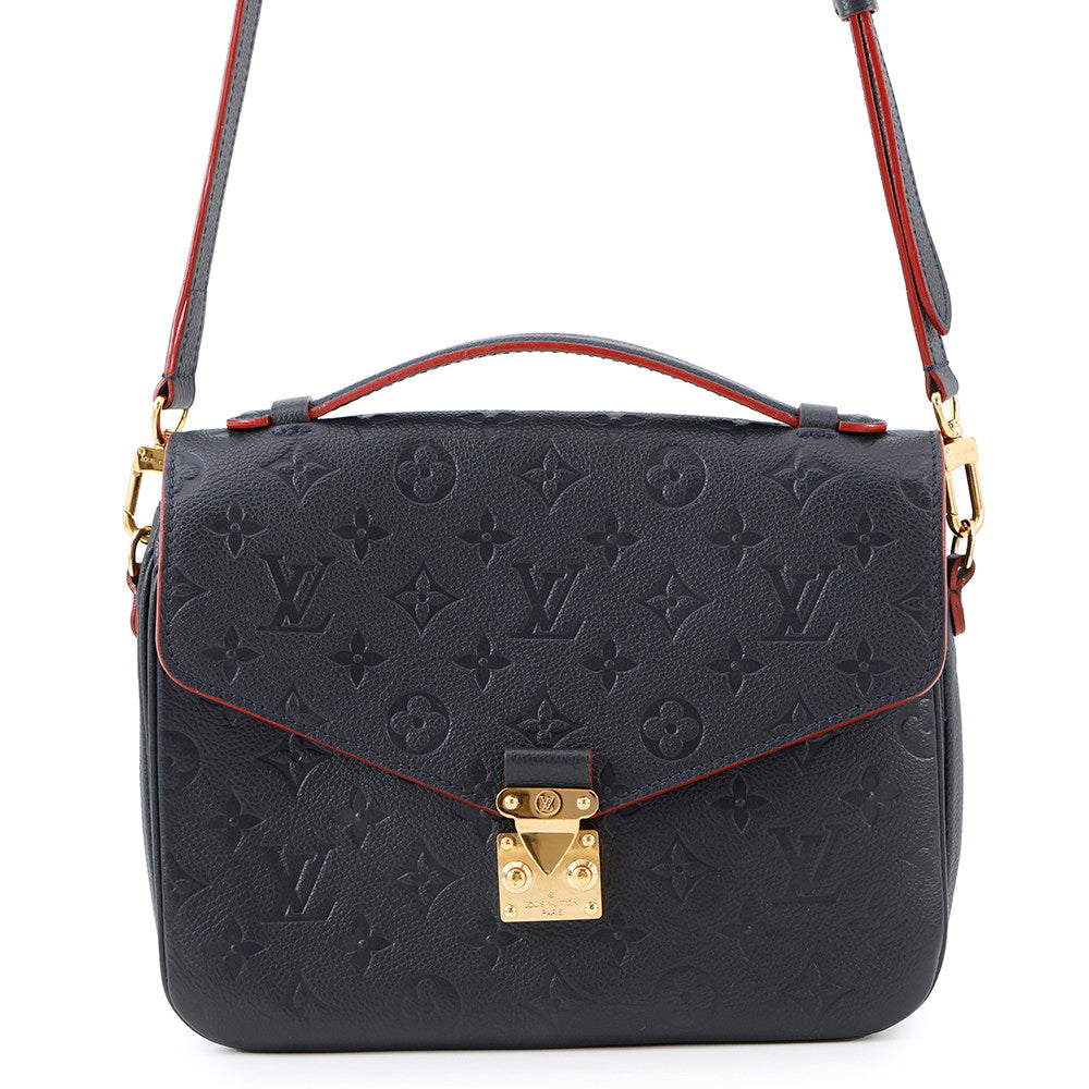 LOUIS VUITTON Pochette Metis Marine RougeM44071 Monogram Empreinte Leather Size MM