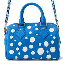 将图像加载到图库查看器中，LOUIS VUITTON ★LVxYK Speedy Bandouliere BlueM46425 Monogram Empreinte Leather Size 20
