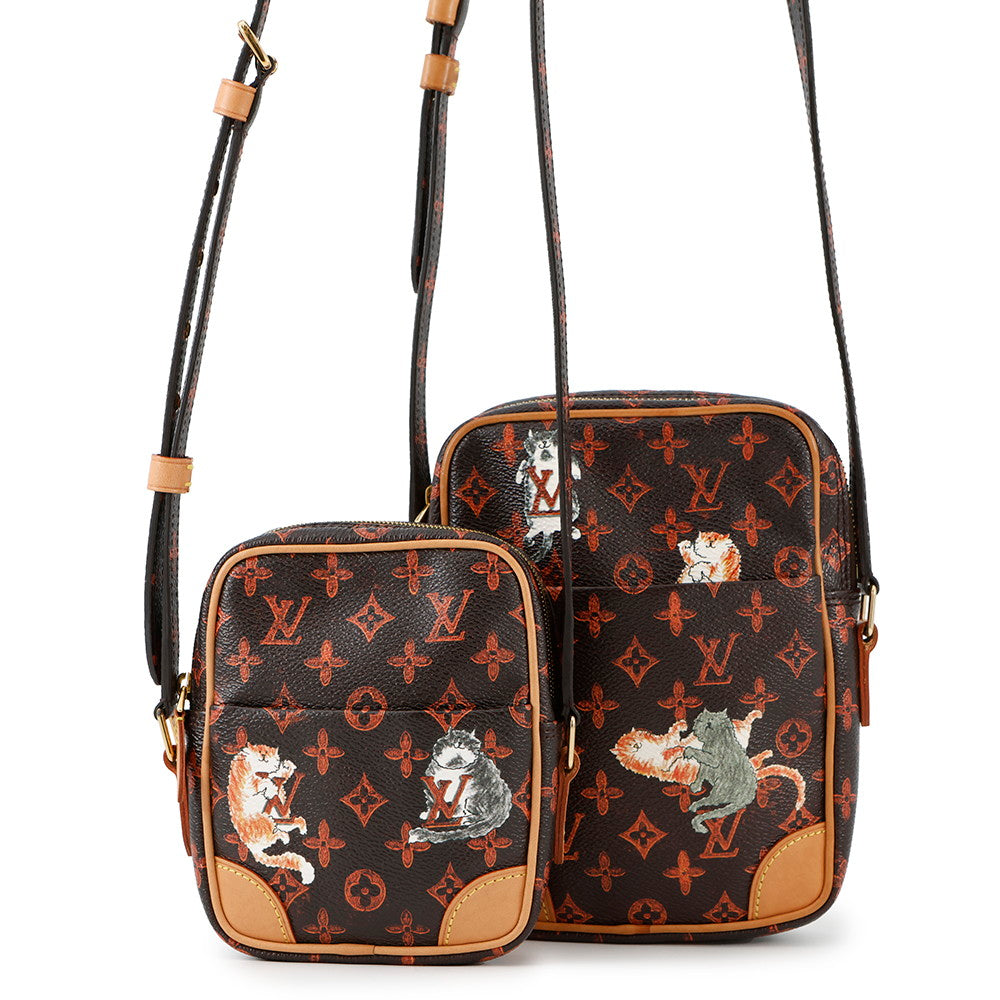 LOUIS VUITTON Paname Set Brown/OrangeM44399 Monogram Catogram Transformed
