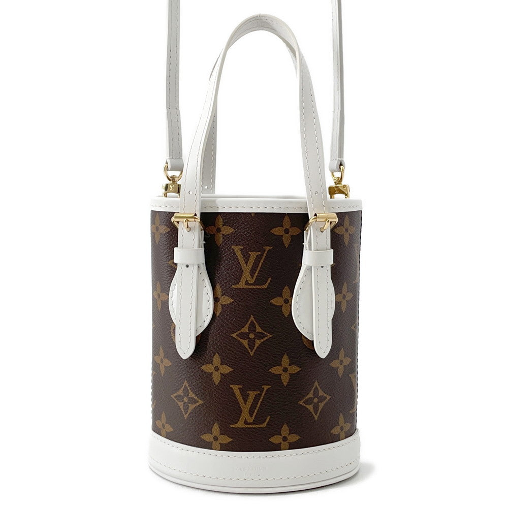 LOUIS VUITTON ★Nano Bucket Brown/BlancM81489 Monogram