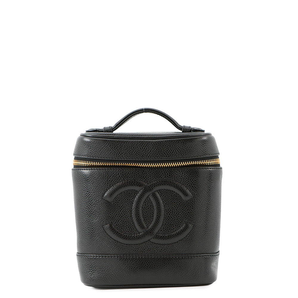 CHANEL ★Vanity bag BlackA01998 Caviar Leather