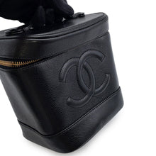 将图像加载到图库查看器中，CHANEL Vanity bag BlackA01998 Caviar Leather
