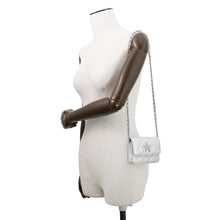 Load image into Gallery viewer, CHANEL Novelty Matelasse Chain Pouch Silver Lambskin

