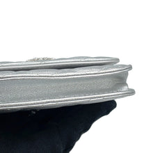 Load image into Gallery viewer, CHANEL Novelty Matelasse Chain Pouch Silver Lambskin
