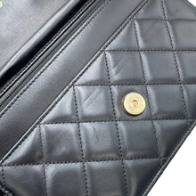 将图像加载到图库查看器中，CHANEL Matelasse Chain wallet BlackAP0250 Lambskin
