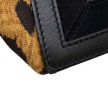 Load image into Gallery viewer, BALENCIAGA Navy Cabas Leopard Black/Brown339933 Canvas Leather Size S
