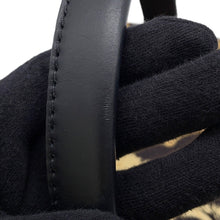 将图像加载到图库查看器中，BALENCIAGA Navy Kabas Brown/Black390346 Canvas Leather Size XS
