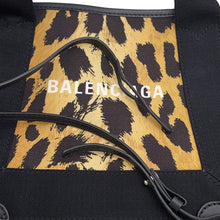 将图像加载到图库查看器中，BALENCIAGA Navy Kabas Brown/Black390346 Canvas Leather Size XS
