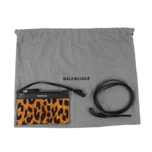 将图像加载到图库查看器中，BALENCIAGA Navy Kabas Brown/Black390346 Canvas Leather Size XS
