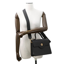 Load image into Gallery viewer, VERSACE Versace 2-Way Bag Black Leather Size S
