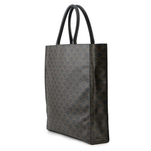 将图像加载到图库查看器中，CELINE Triomphe Vertical Cabas Tote Black190972 PVC Leather Size Large
