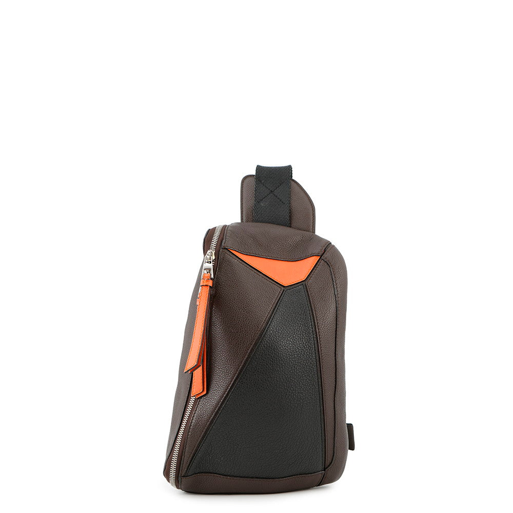 LOEWE Anagram Puzzle Crossbody Bag Brown/Orange335.12.Z53 Leather