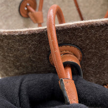 Load image into Gallery viewer, LOEWE Anagram Basket Tote Gray/BrownA223098X05 Felt Leather
