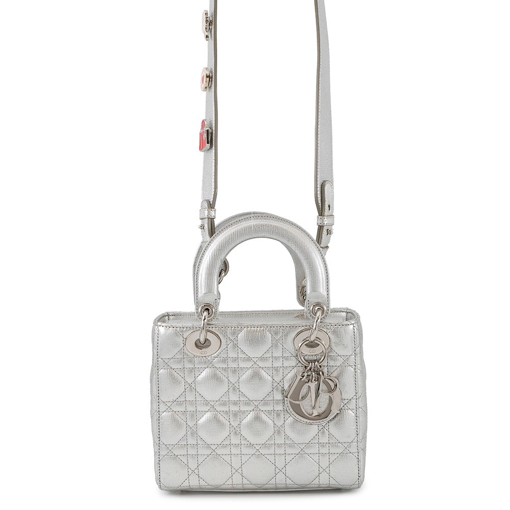 Dior Lady's Dior MY ABCDIOR Cannage 2-way Bag SilverM0538ONGE Leather