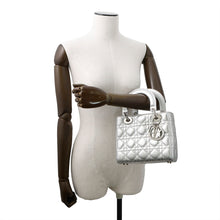 将图像加载到图库查看器中，Dior Lady&#39;s Dior MY ABCDIOR Cannage 2-way Bag SilverM0538ONGE Leather
