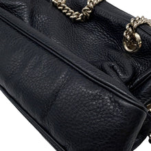 将图像加载到图库查看器中，GUCCI Soho Interlocking G Shoulder Black308983 Leather
