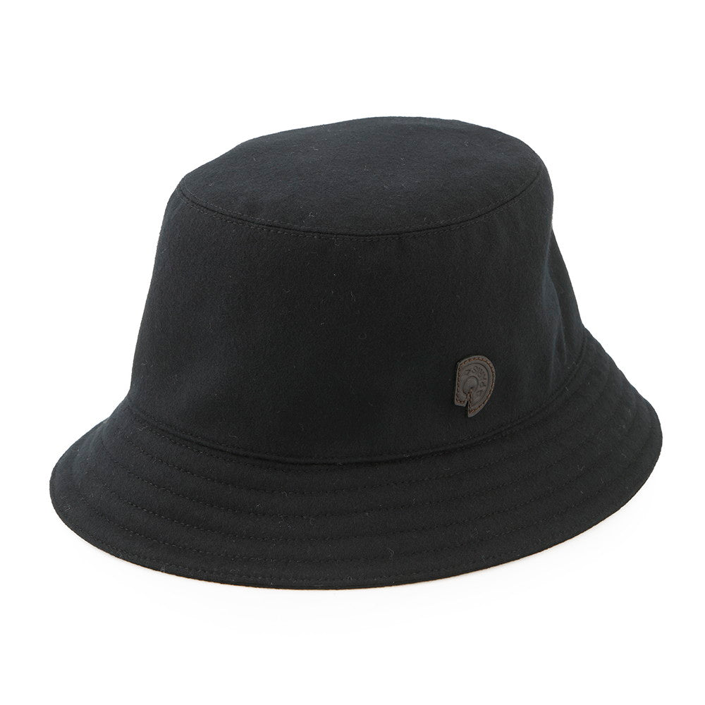 HERMES Fred Crew Carrousel Bucket Hat Size 57 Black Wool 100%