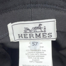 Load image into Gallery viewer, HERMES Fred Crew Carrousel Bucket Hat Size 57 Black Wool 100%
