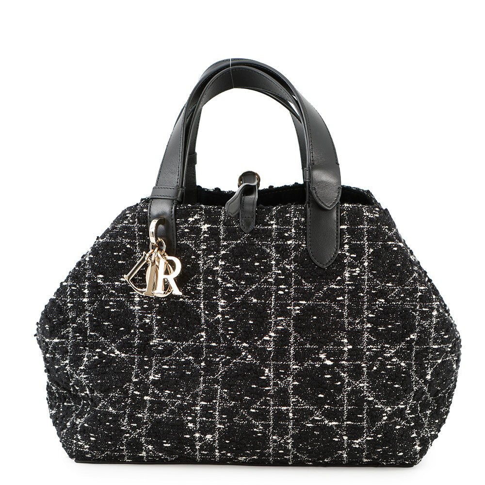Dior To Jules Bag Black/WhiteM2821OTKV Tweed Calf Leather Size Medium