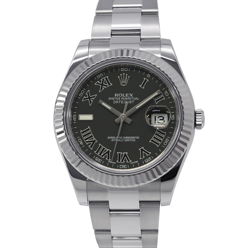 ROLEX Datejust II W41mm Stainless Steel K18WG Black Dial116334