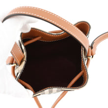 将图像加载到图库查看器中，BURBERRY checked bucket bag Archive Beige/Briar Brown81004861 PVC Leather Size Mini
