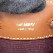 Load image into Gallery viewer, BURBERRY checked bucket bag Archive Beige/Briar Brown81004861 PVC Leather Size Mini
