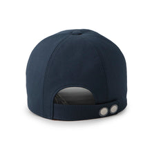 Load image into Gallery viewer, HERMES Cap Serena Nautic Size 59 Navy/White Cotton96% Polyurethane4%
