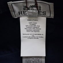 Load image into Gallery viewer, HERMES Nevada H Cheval Cap Size 59 Marine Cotton100%
