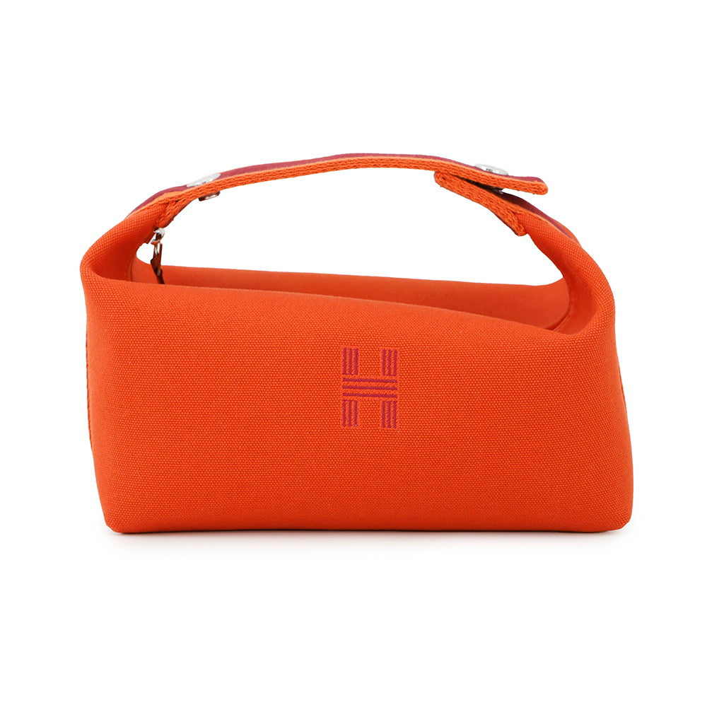 HERMES Brid a Black Feu/Bordeaux Canvas Size PM