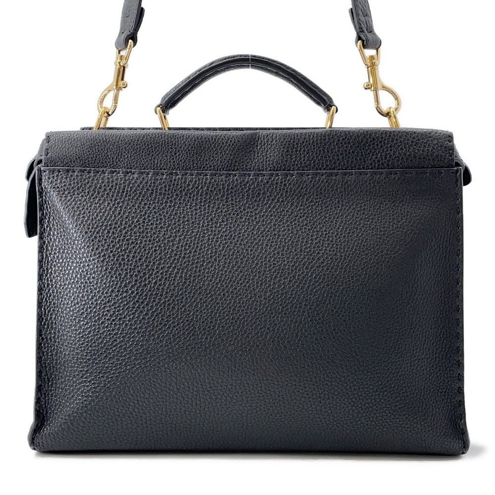 FENDI Peekaboo Selleria Fit Bugs Eye Monster Black7VA406 Leather