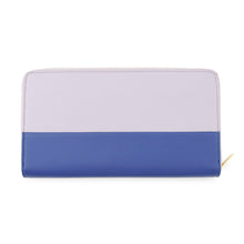将图像加载到图库查看器中，CELINE Round Zip Long Clothes Two-Tone Lavender/Blue105013 Leather
