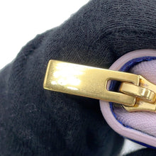 将图像加载到图库查看器中，CELINE Round Zip Long Clothes Two-Tone Lavender/Blue105013 Leather
