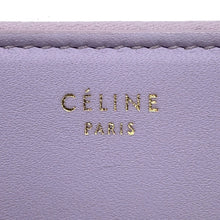 将图像加载到图库查看器中，CELINE Round Zip Long Clothes Two-Tone Lavender/Blue105013 Leather
