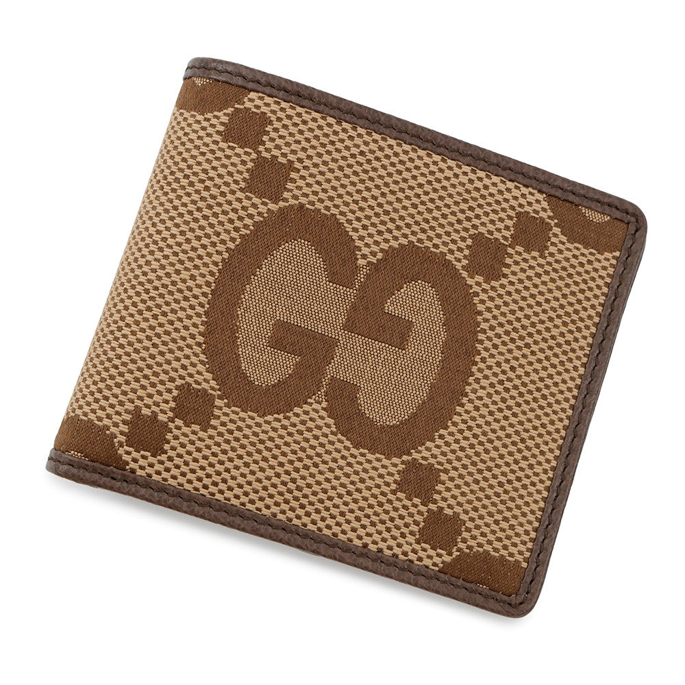 GUCCI Jumbo GG Bifold Wallet Beige/Brown699308 Canvas