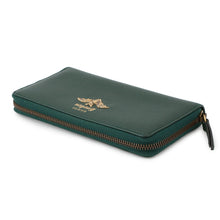 将图像加载到图库查看器中，GUCCI Gucci Garden Round Zip Long Wallet Bat Design Green516942 Leather
