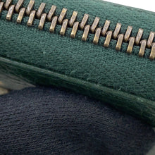 将图像加载到图库查看器中，GUCCI Gucci Garden Round Zip Long Wallet Bat Design Green516942 Leather
