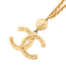 将图像加载到图库查看器中，CHANEL ★CC Mark Necklace Gold Gold Plated
